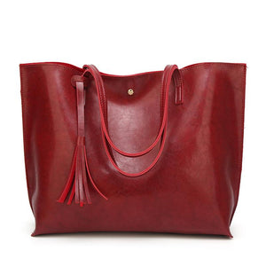 Modische Damen Tasche mit Quasten