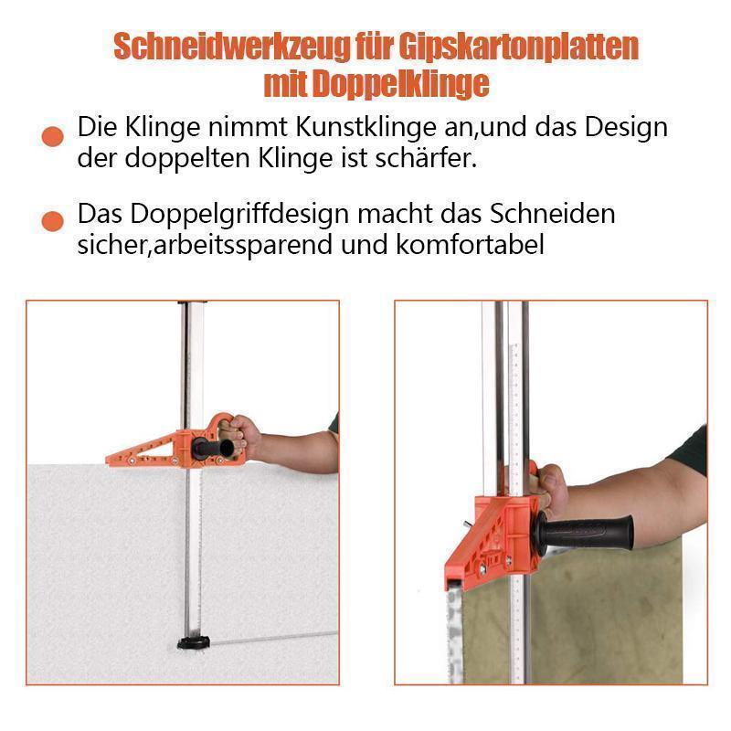 Schneidwerkzeug für Gipskartonplatten mit Doppelklinge