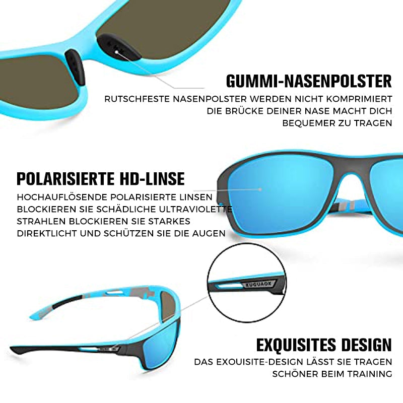 Blendfreie Outdoor-Sportsonnenbrille mit polarisierten Gläsern