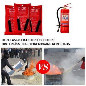 1 x1 m große Feuerlöschdecke Erste Hilfe & Sicherheit für Arbeit Haushalt & Freizeit