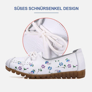 Damen Süße Flache Schnür-Freizeitschuhe