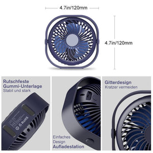 Quadratischer wiederaufladbarer Mini-Lüfter