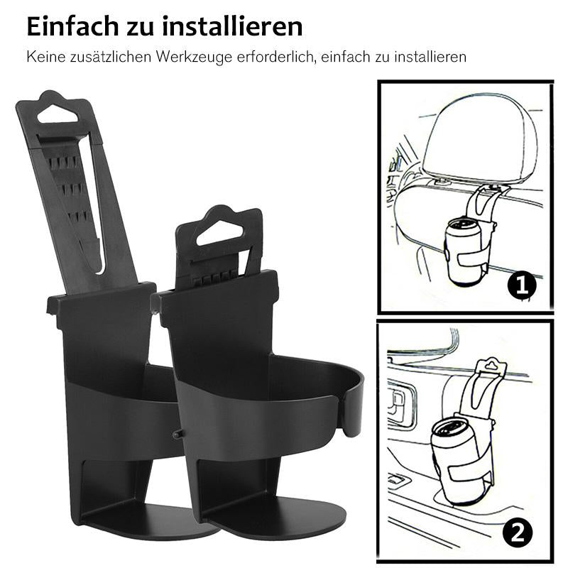 Schwarzer Universal-Autotassenhalter aus Kunststoff