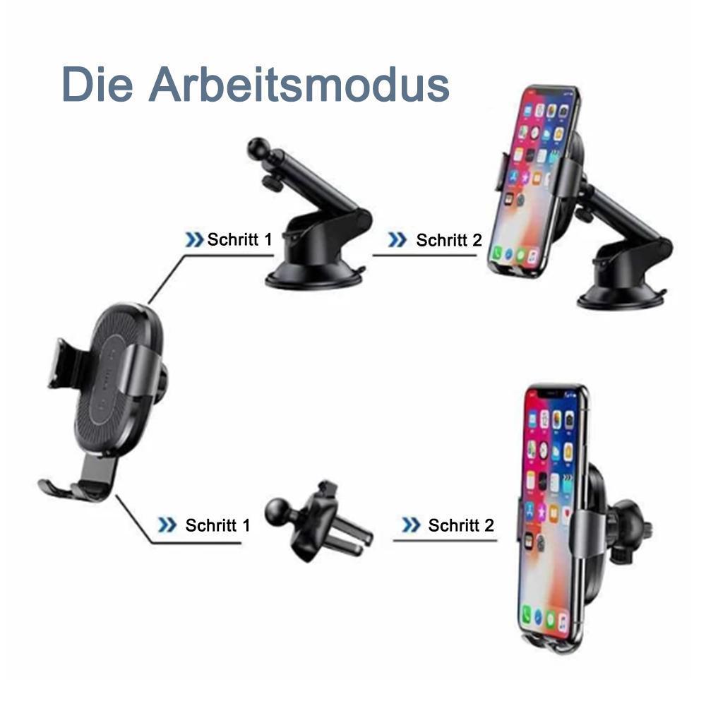 3 in 1 Kabelloses Ladegerät und Autotelefonhalter