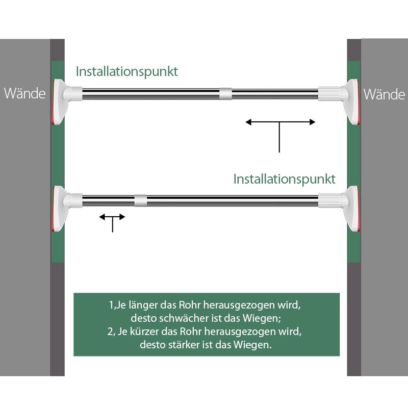 Teleskopkleidung Rod aus Edelstahl