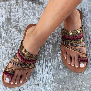 Griechischer Stil Boho-Sandalen