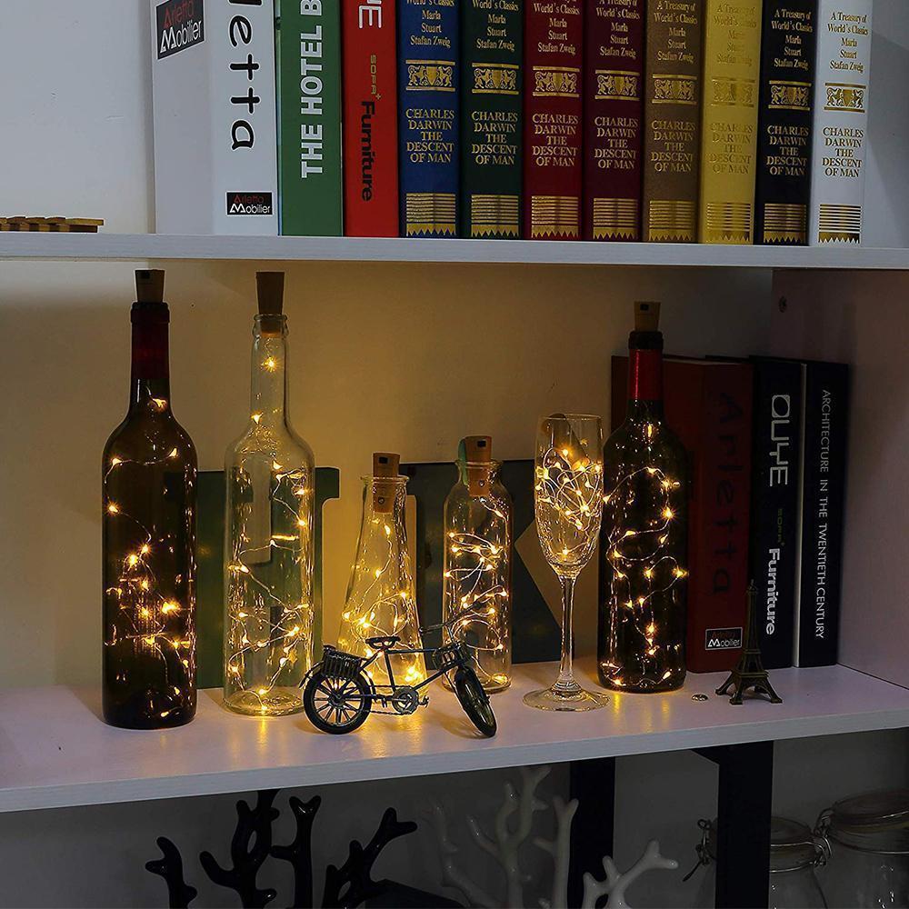 🍾LED Flaschenlicht Korken Nachtlicht DIY Deko Geschenk ( 5 kaufen, 4 bezahlen )