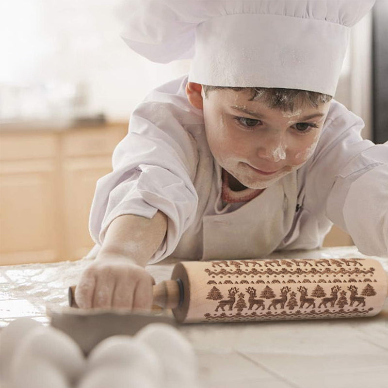 🍪Aus Buche geschnitztes Nudelholz