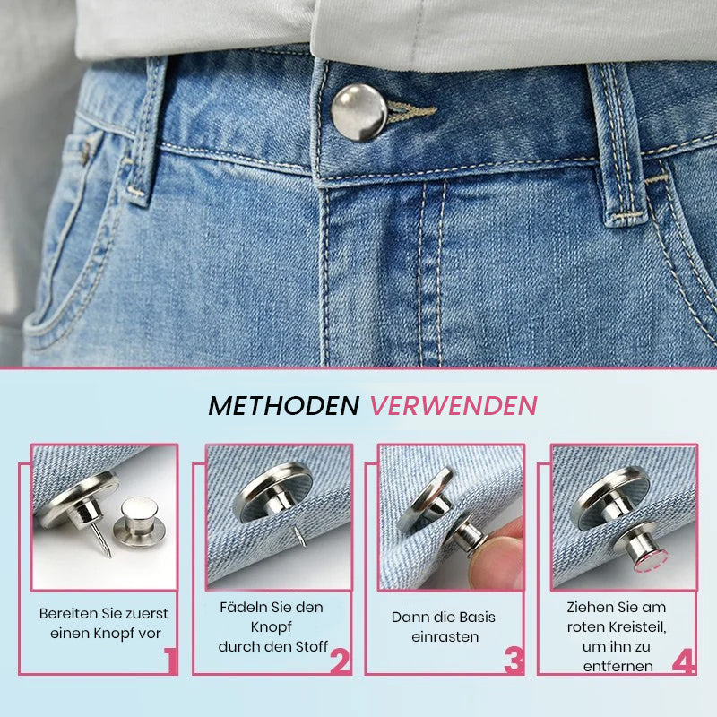 Abnehmbarer Jeansknopf Aus Metall