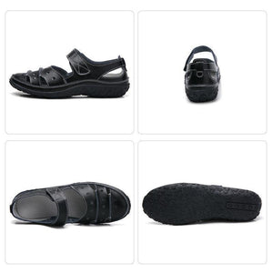 Damen Lässige LederSandalen Hohl Flache Schuhe