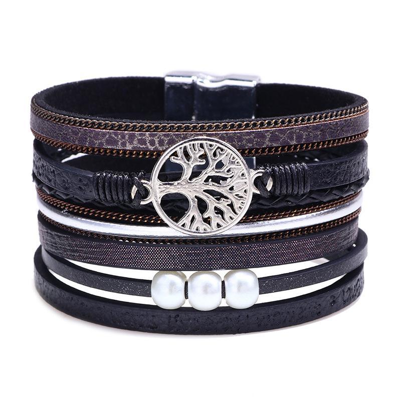 Baum des Lebens Multi-Ring-Armband mit Perlen