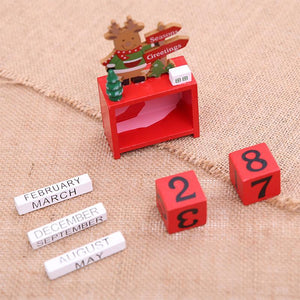 Weihnachtsmann Holzkalender/ Schmuck