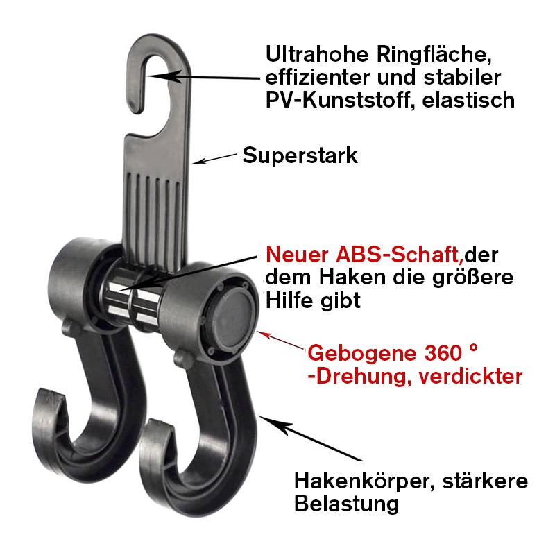 Doppelhaken für Autositzlehne