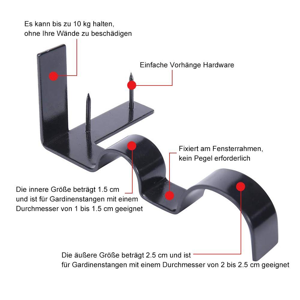 Universal Vorhangstangen Halterungen 2 Stück