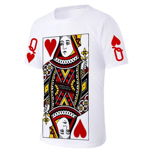 Sommer 3D Poker lose T-Shirt