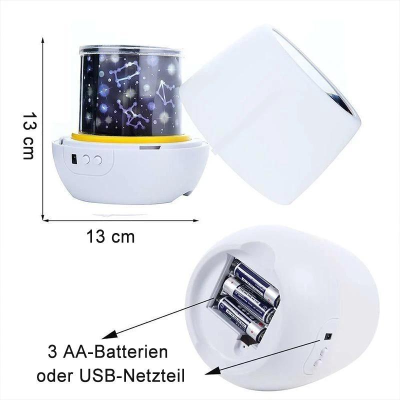 Multifunktionale LED-Nachtlicht-Sternprojektorlampe, 5 Filmsets