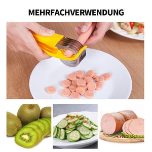 Edelstahl Bananenschneider Gurkenschneider Obst Gemüse Messer Salat Neuheit Küchenzubehör Gadget