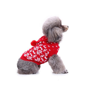 Weihnachtsschneeflocke Warmer Pullover für Hunde