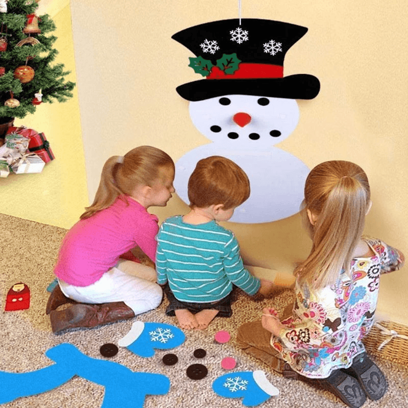 DIY Filz Weihnachten Schneemann Set