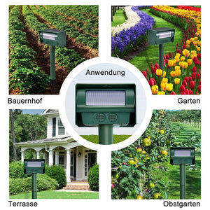 Solarbetriebener Ultraschall Schädlinge Mäuse Vertreiber