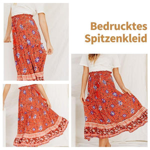 Bedrucktes Spitzenkleid