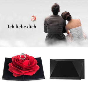 3D Pop Up Rose Ringschachtel