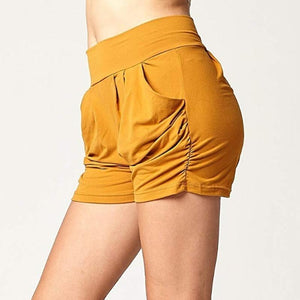 Hohe-Taille gefaltete Tasche Shorts