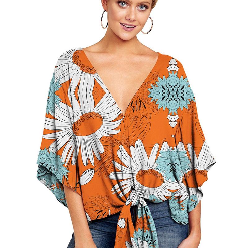 Lässige Blumenbluse für Damen