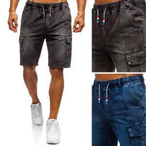 Fünf-Punkt gewaschene Jeansshorts