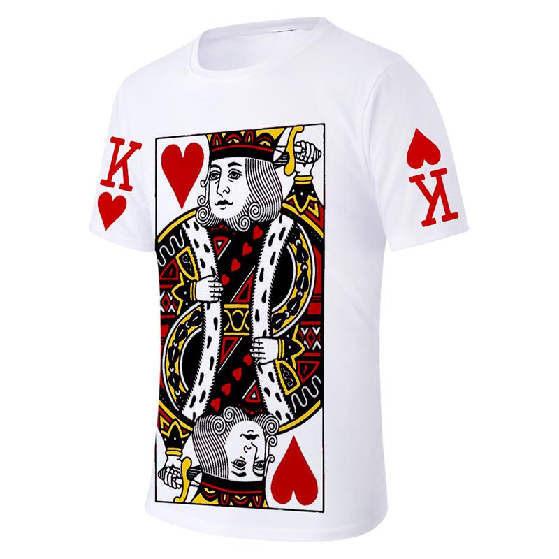 Sommer 3D Poker lose T-Shirt