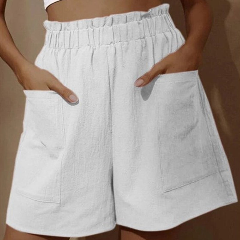 Einfarbige Lässige Strandshorts Für Damen