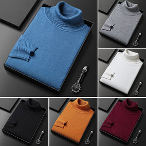 Einfarbiger Eleganter Rollkragenpullover für Herren