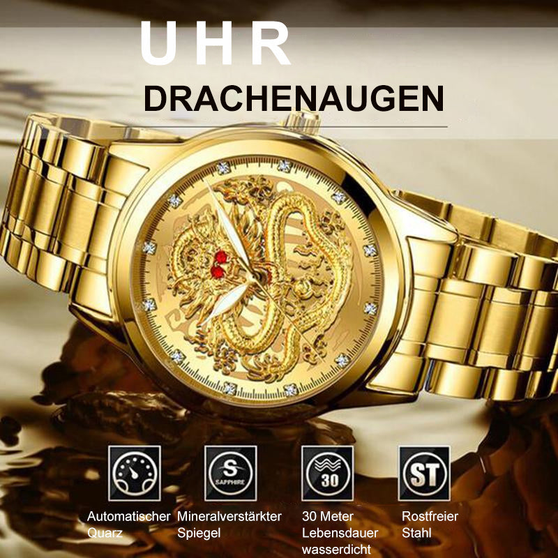 Modische Goldene Drachenuhr