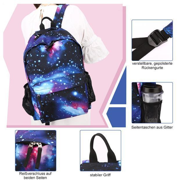 Galaxy Rucksack Unisex Schulrucksack-nette Tasche