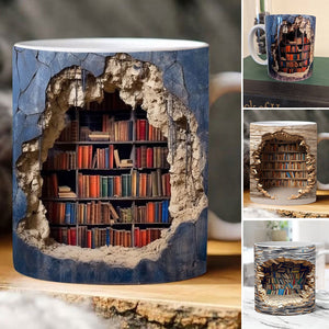 3D-Bücherregal-Tasse