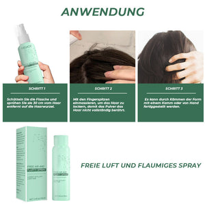 Auf trockenes Haar sprühen, ohne auszuspülen/Ölkontrollierendes und Volumengebendes Haarspray