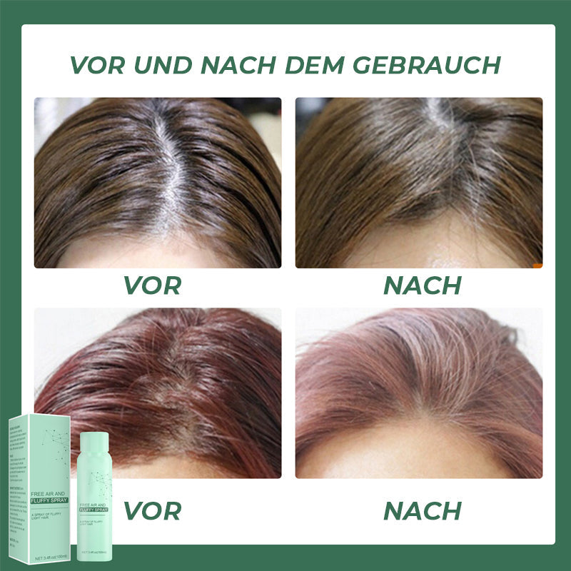 Auf trockenes Haar sprühen, ohne auszuspülen/Ölkontrollierendes und Volumengebendes Haarspray